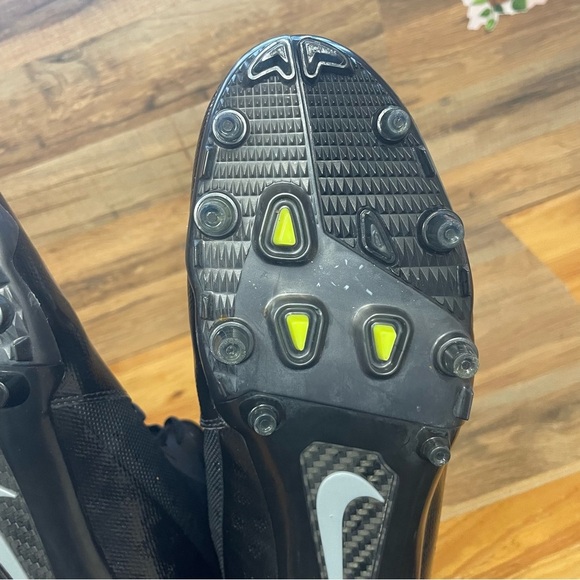 NIKE Vapor Carbon Elite Mens Hyperfuse 3/4 Football Cleats BLACK mens 13 - Picture 6 of 10